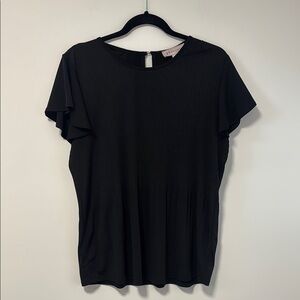 Philosophy Black flutter sleeve top